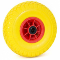 RUOTA P/CARRELLI ANTIFORO GIALLA PLASTICA MM.260 SU RULLI