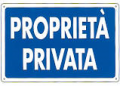 CARTELLO PVC PROPRIETA PRIVATA 30X20