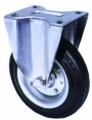 RUOTA GOMMATA BASE FISSA MM.80X24